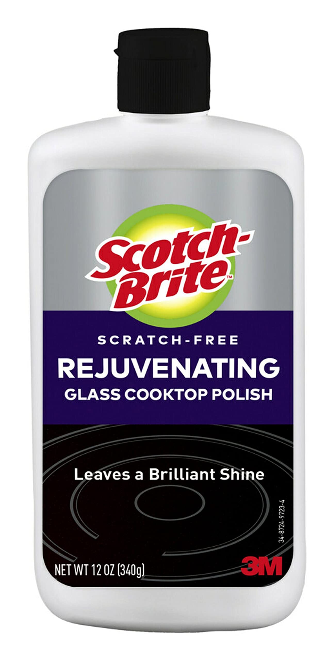 Scotch-Brite Scratch-Free Rejuvenating Glass Cooktop Polish, Leaves a Brilliant Shine, 12 Ounces