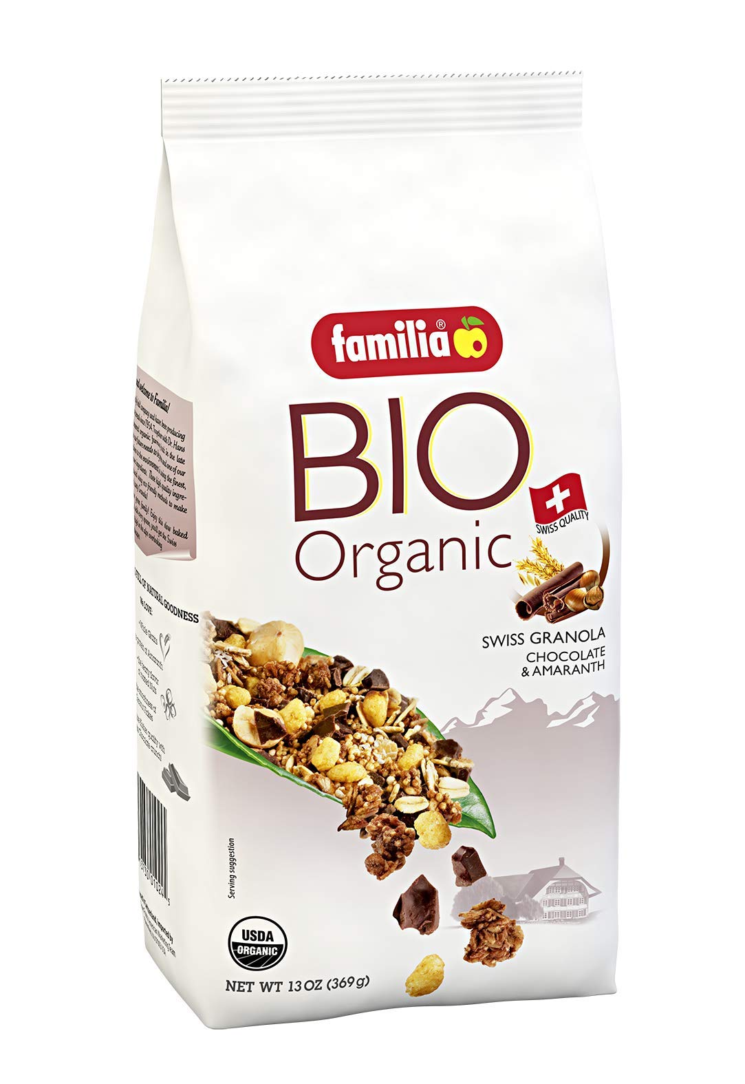 Familia BIO Organic Swiss Granola, Chocolate and Amaranth, 13 Ounce Bag,(Pack of 1), FAL01024