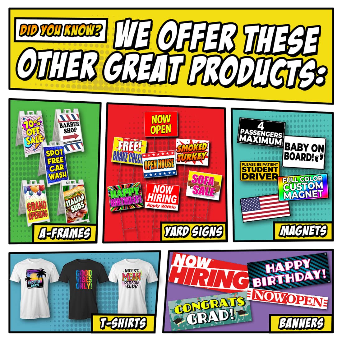 Freeze Dried Treats (24" X 36") 4mm Corrugated Plastic Panel, Graphics Applied to 1 Side (Pk of 2) | Fair Food, Desserts, Sweets, Snacks