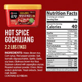 O’Food Gochujang - Korean Red Chili Paste [Hot | 2.2 lb (1kg) ] Spicy & Sweet Savory Fermented Sauce | Gluten-Free | No Corn Syrup | Great