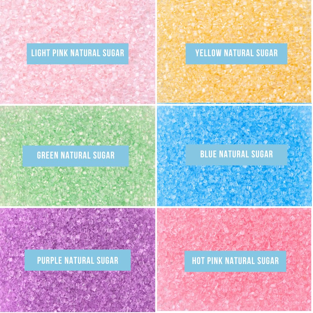 Sweets Indeed Dye Free Sugar Sprinkles, Pastel 6 Cell Edible Sprinkle Mix Perfect for Spring Cake Decorations Baking Ice Cream Cookies Cupcake Topper
