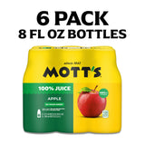 Mott's 100% Original Apple Juice, 8 fl oz bottles, 6 pack