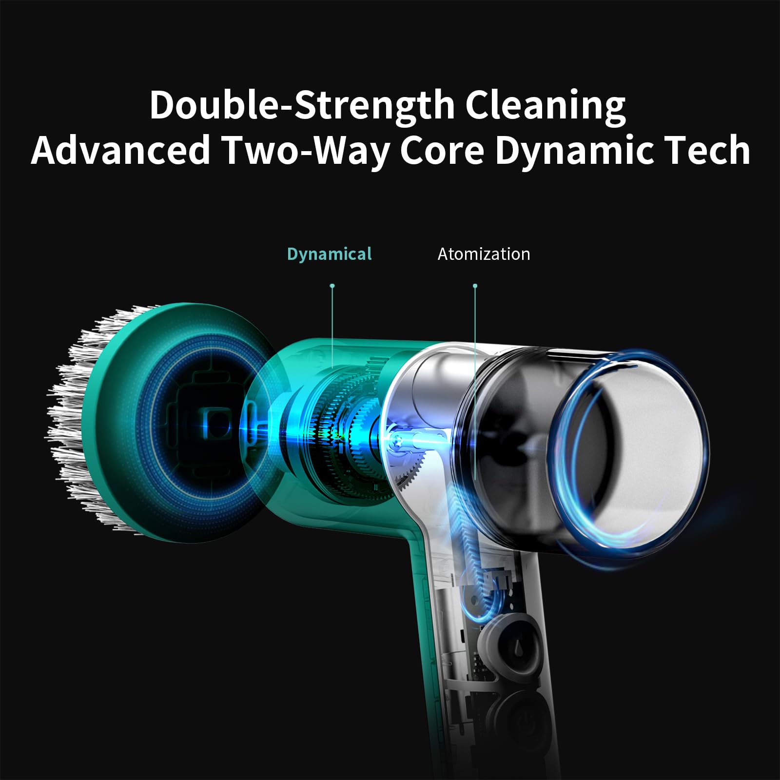 SCRIB-X Dual-Rotation Electric Scrubber - IPX5 Waterproof Multi-Surface Cleaning Brush for Bathroom, Kitchen, Tile, Glass & More - Includes 4 Brush