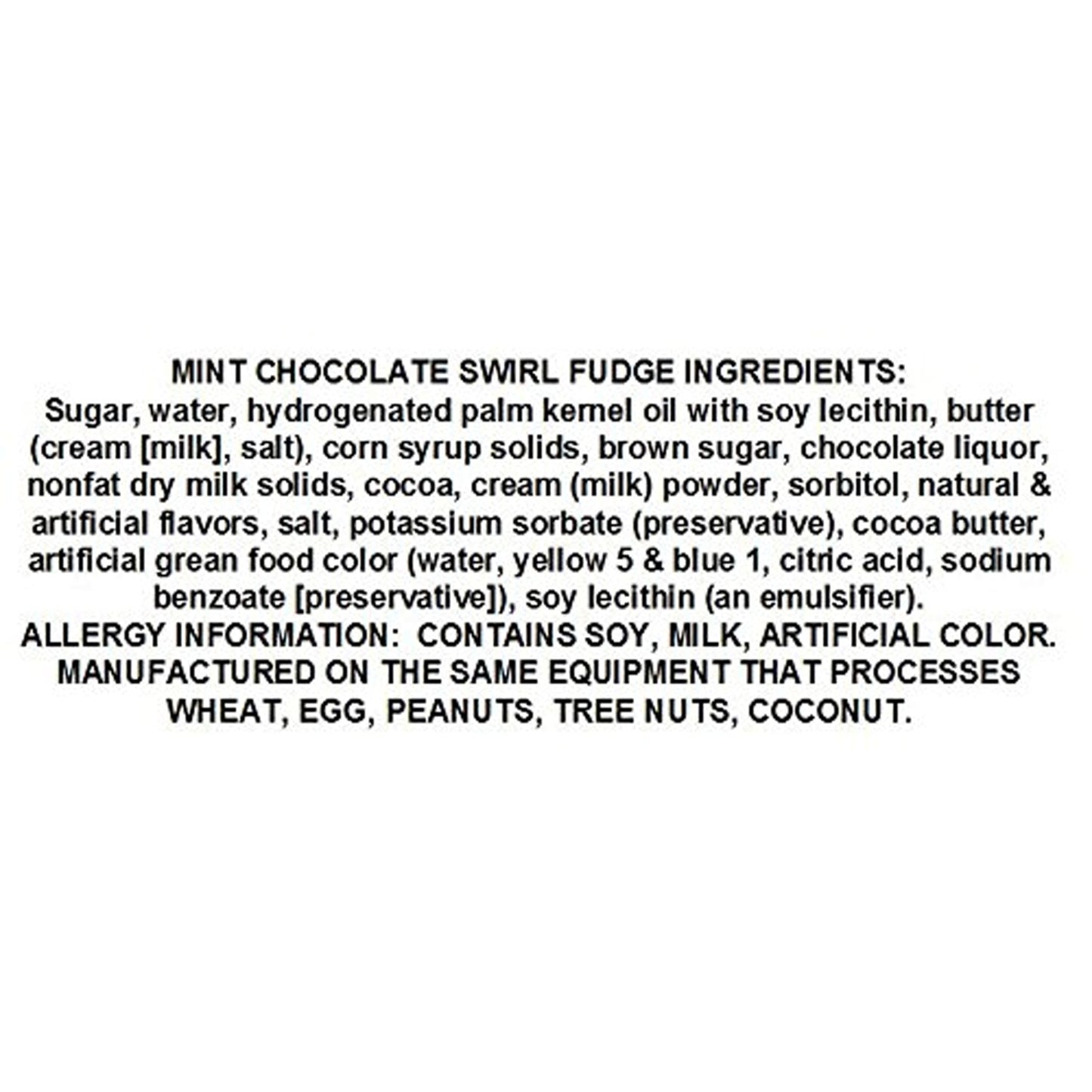 Creamy Fresh Made 7 Pound Slabs Fudge (Chocolate Mint)