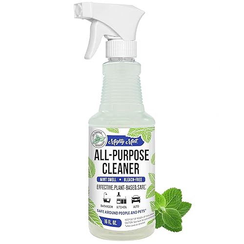 Mighty Mint All-Purpose Cleaner Spray - Plant-Based, Multi-Surface Cleaning for Kitchen, Bathroom & Home - Cuts Grease, Dirt & Grime - Peppermint