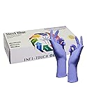 Nitrile Disposable Gloves - Infi-Touch Nitrile Gloves Powder Free - Hypoallergenic, 12" Gloves, Steel Blue, (50 Count, Medium)