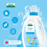 Aleva Naturals Gentle Baby Laundry, Effective Plant based Formula, Laundry Liquid, Fragrance Free, Tough on Stains and Dirt, Sensitive Skin friendly