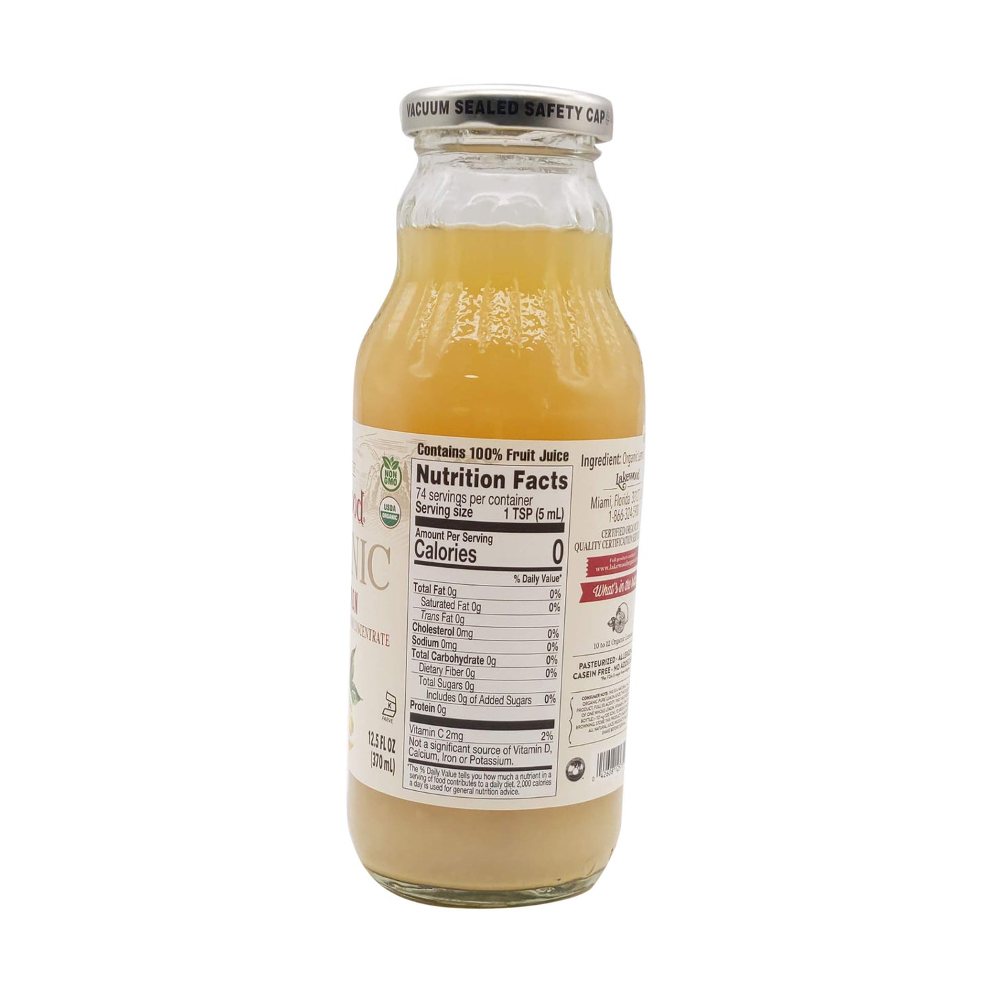 Lakewood, Organic Lemon Juice, 12.5 oz