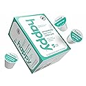happy coffee light roast coffee pods, 22 count, notes of toasted biscotti and levity, compatible with most K-cup brewers, rainforest alliance