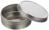 Paper Mart 6518200P Screw Top Round Steel Tins, 2-Ounce, 24-Pack
