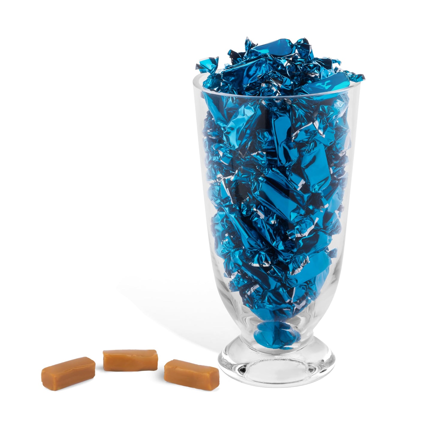 Candy Envy - Individually Wrapped Caramels - Blue Wrapper - 2 Pound Bulk Blue Candy - 150 Pieces Per Bag