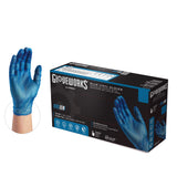 GLOVEWORKS Blue Vinyl Light-Industrial Disposable Gloves, 3 Mil, Food-Safe, Latex & Powder-Free, Large, Box of 100