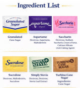 300 Count Sugar & Sweetener Packets Variety | White Sugar, Raw Sugar In The Raw, Zero Calorie Sweeteners | Coffee Sweetener Assortment | Individually