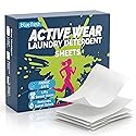 blue fresh Activewear Laundry Detergent Sheets - Gardenia Scent Sports Detergent Sheets for Sweat & Workout Clothes, Lipase Washer Sheets for Sport