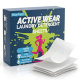 blue fresh Activewear Laundry Detergent Sheets - Gardenia Scent Sports Detergent Sheets for Sweat & Workout Clothes, Lipase Washer Sheets for Sport