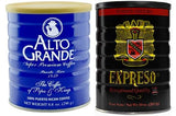 Alto Grande Super Premium Medium-Dark Ground Coffee 8.8 Ounce Canister and Garrido Expreso Dark Roast Coffee 10 Ounce Canister, Arabica, Puerto Rico