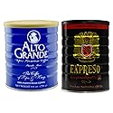 Alto Grande Super Premium Medium-Dark Ground Coffee 8.8 Ounce Canister and Garrido Expreso Dark Roast Coffee 10 Ounce Canister, Arabica, Puerto Rico