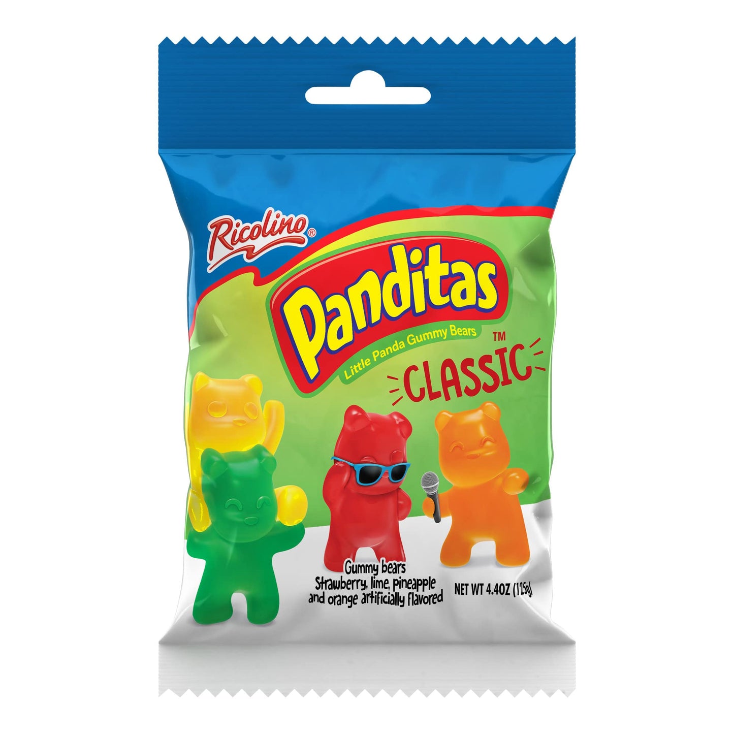 RICOLINO Panditas Classic Gummies Box with 6 bags of 4.4 ounces