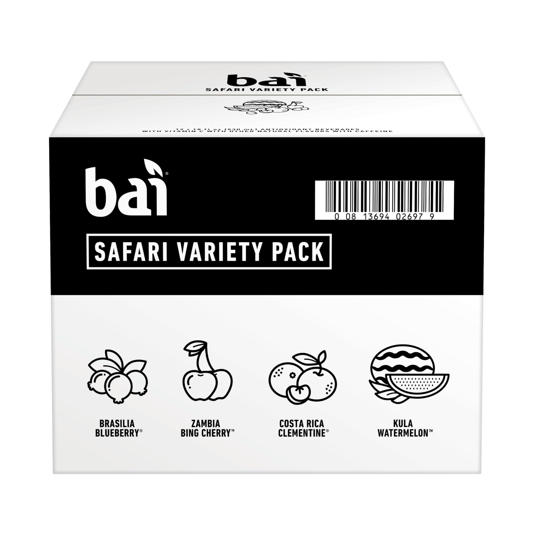 Bai Flavors Variety Pack, Antioxidant Infused Water Beverage, with Vitamin C and No Artificial Sweeteners, 18 fl oz bottles, 12 pack