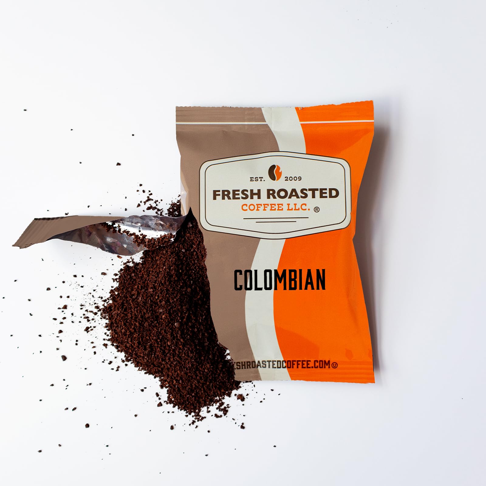 Fresh Roasted Coffee, 100% Colombian Drip Ground Fractional Packs, Medium Roast, Kosher, 1.75 oz, 42 Count