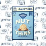 Blue Diamond Almonds Nut-Thins Gluten Free Cracker Crisps, Hint Of Sea Salt, Family Size, Sea Salt, 7.7 oz (Pack of 1)