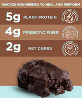 Protein Bar Chocolate Brownie | High Protein High Fiber Keto Snacks for Gut Health, Gluten Free Chocolate with Organic Ingredients for Weight Loss