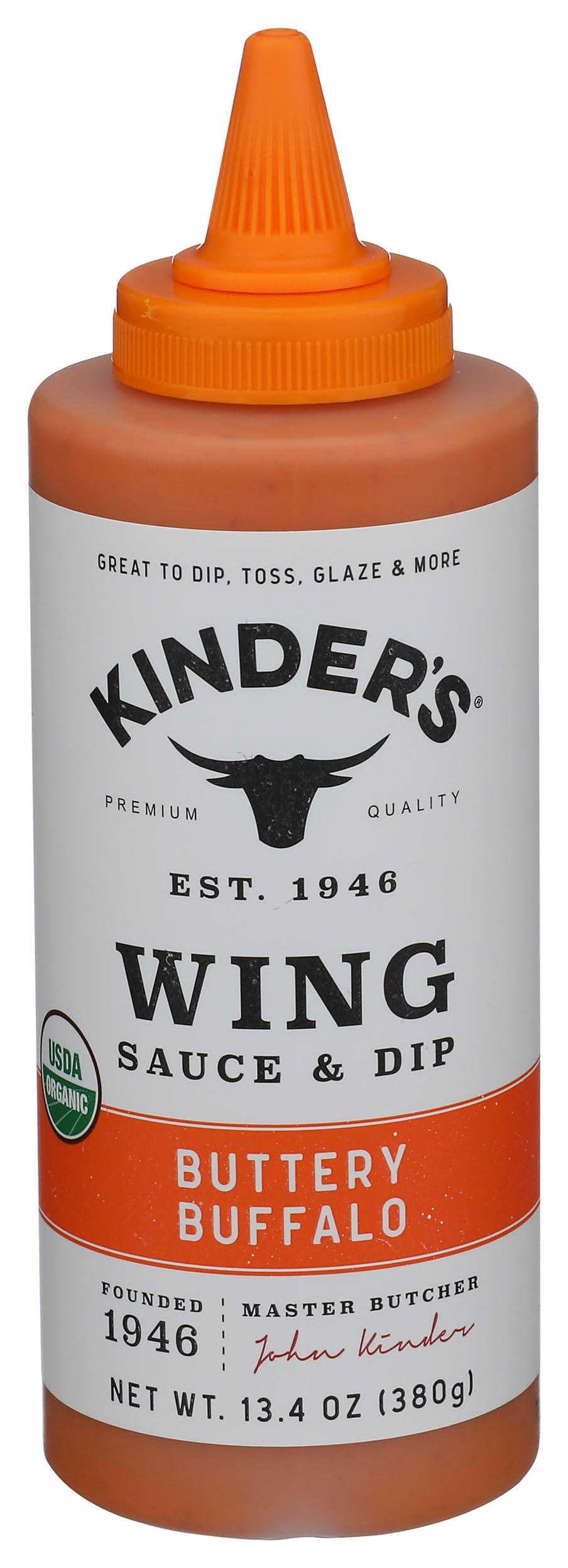 Kinders Organic Buttery Buffalo Wing Sauce, 13.4 OZ