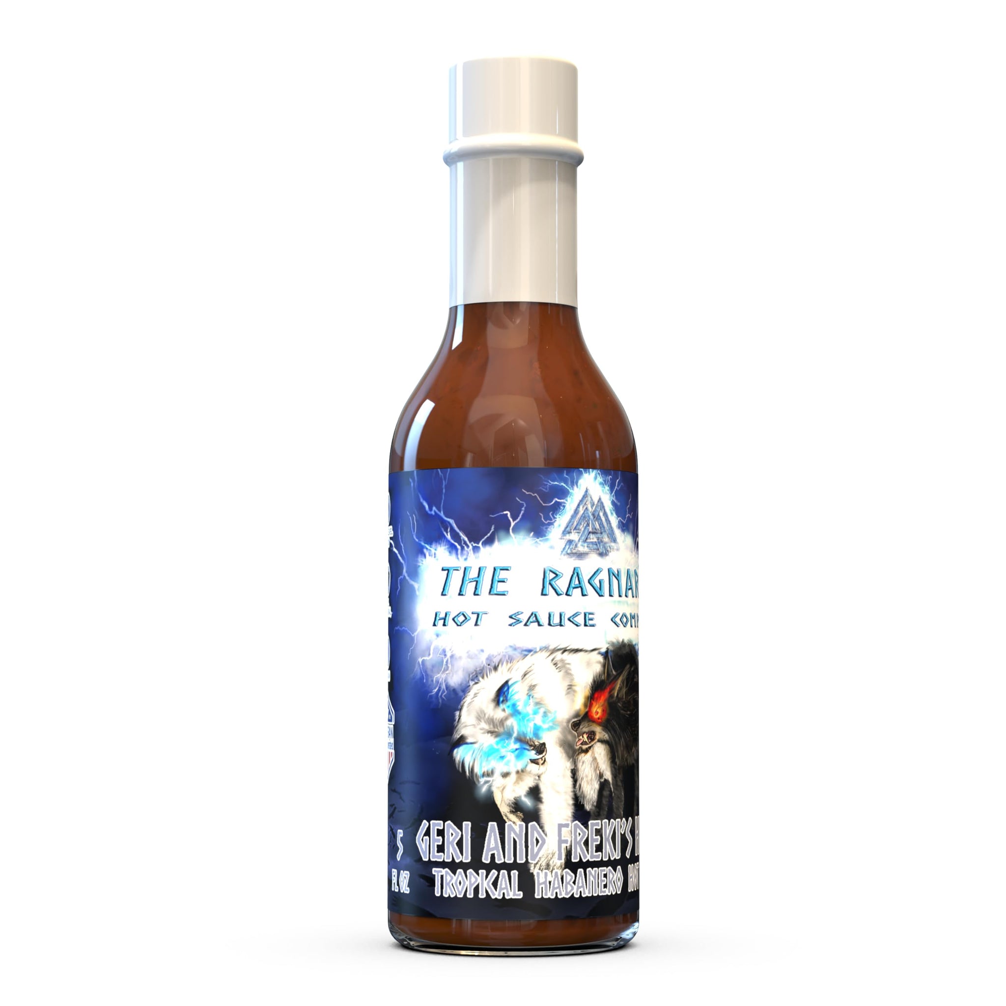 The Ragnarok Hot Sauce Company - Tropical Habanero Hot Sauce - Made with Pineapple, Oranges and Mango - 5oz Bottle
