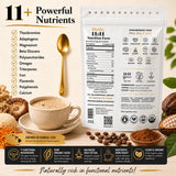 OhmYes Mocha Mushroom Coffee with Pure Cacao | Organic 11 Mushroom Adaptogen Blend (Lions Mane, Reishi, Chaga, Cordyceps) | Premium Chocolate Dark