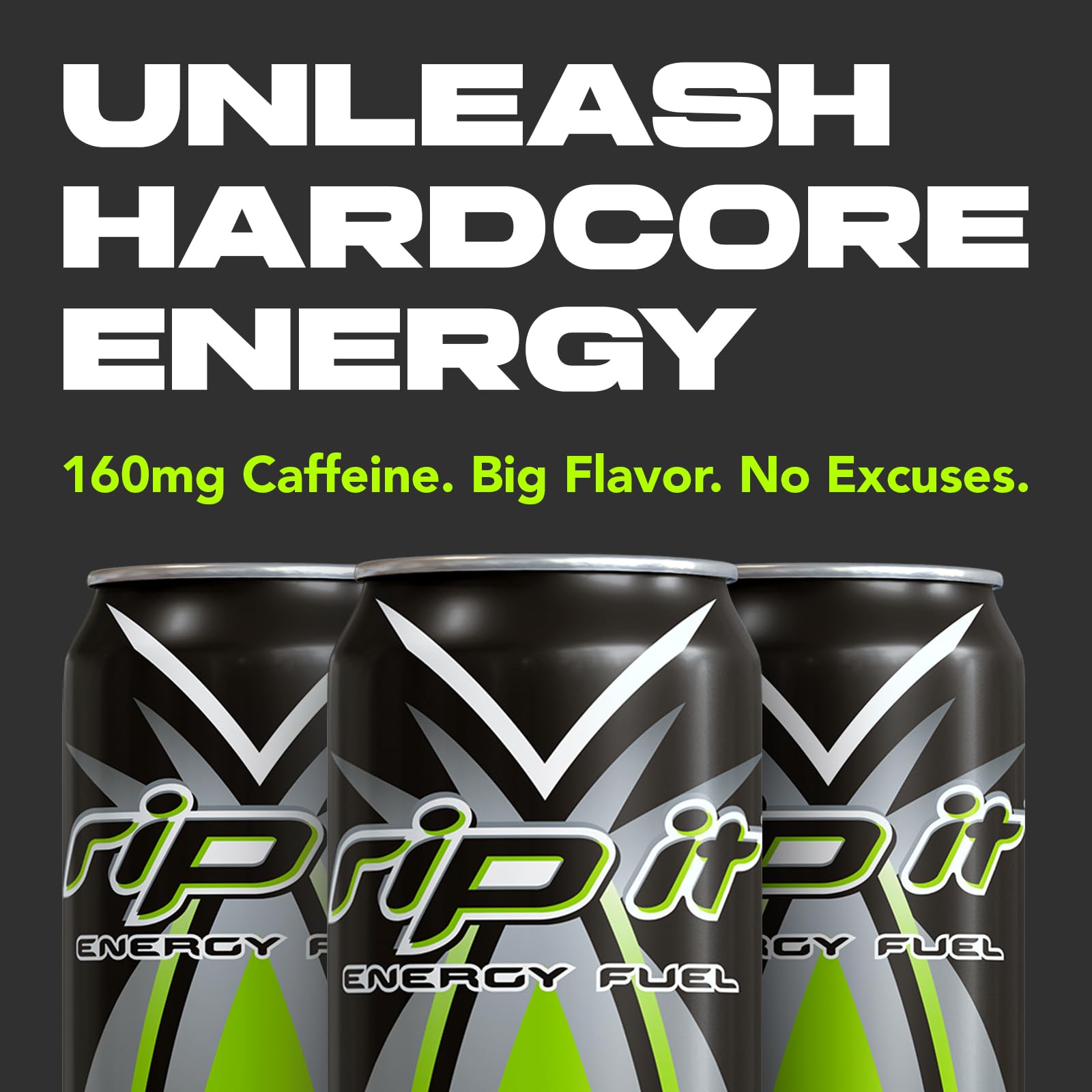 Rip-It Energy Drink | Sting-Er Mo | Tropical Fruit Flavor | 12-Pack (16oz Cans) | 160mg Caffeine | Smooth Finish | Ignite Focus | Hardcore Energy That