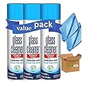 Nour Nutri Health Pack (3 bottles) Glass Cleaner Foam Action Cleaner 23 oz each, with 2 Microfiber Cleaning Cloth
