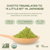 Chotto Premium Organic Ceremonial Grade Matcha Powder, 30g (1.06oz)