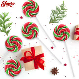 Christmas Swirl Lollipops, 24 Christmas Lollipops Individually Wrapped, Delicious Suckers Bulk For Festive Treats, Perfect christmas suckers for Gift
