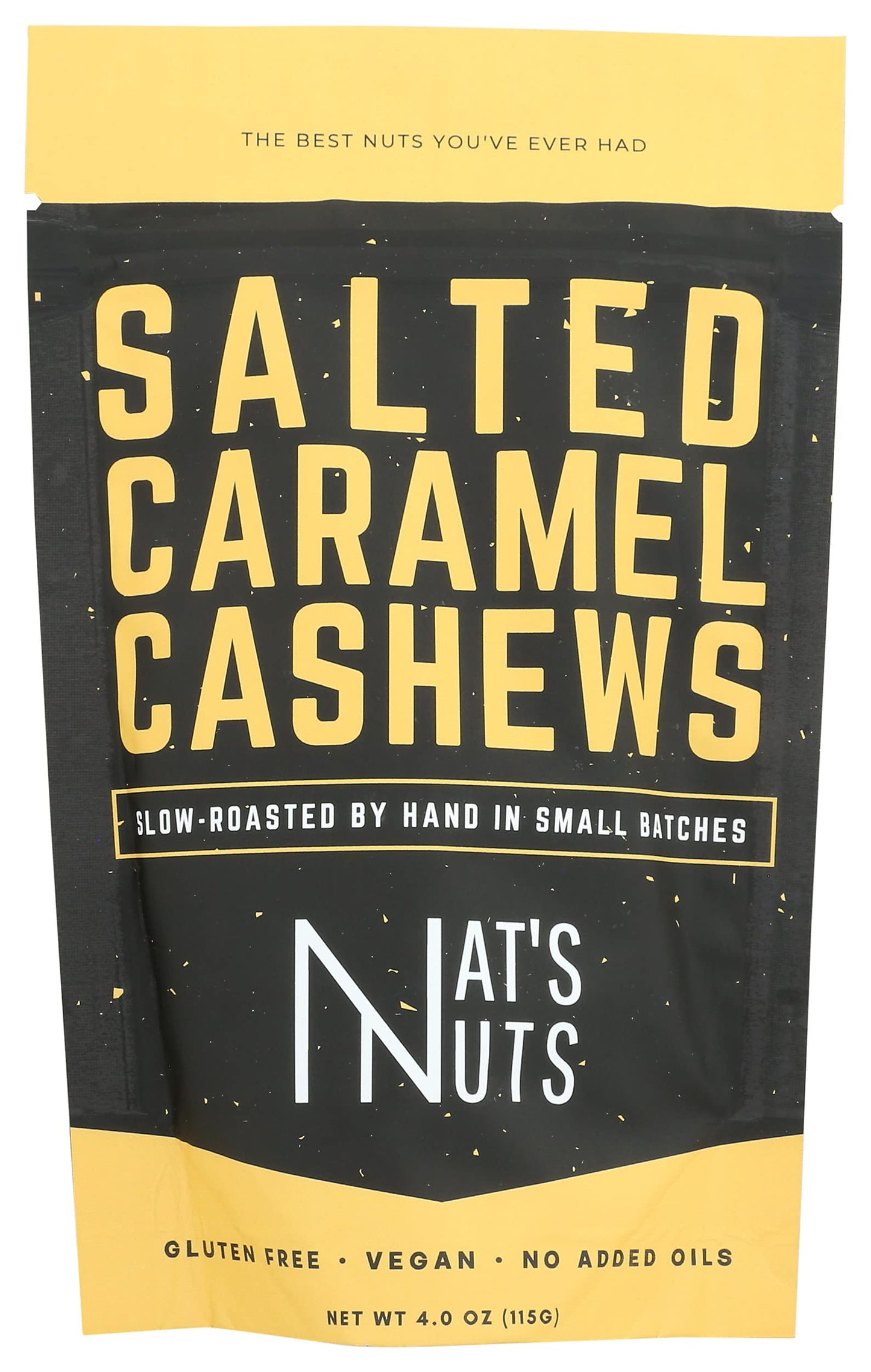 Nat's Nuts, Cashews Salted Caramel, 4 Ounce
