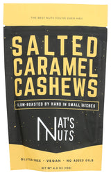Nat's Nuts, Cashews Salted Caramel, 4 Ounce