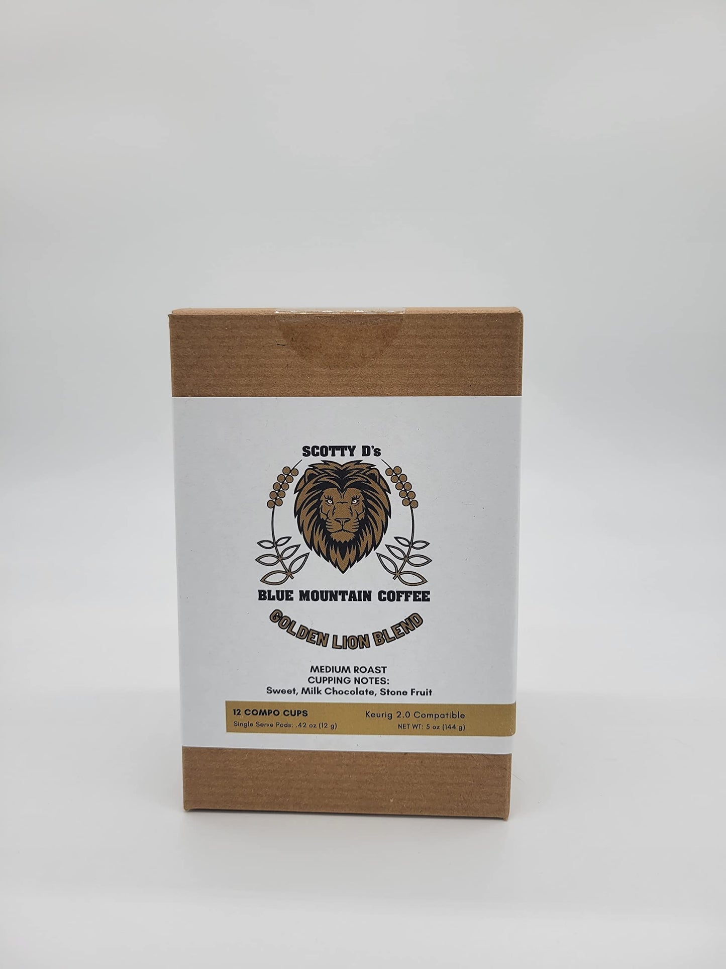 Scotty D's Jamaican Blue Mountain "Golden Lion" Blend "Coffee Pods" (12 count)