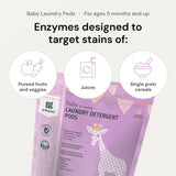 Grab Green Baby Laundry Detergent Pods, 50 Count, Dreamy Rosewood, Plant and Mineral Based, Formulated to Tackle Growing Baby (5 Months and Older)