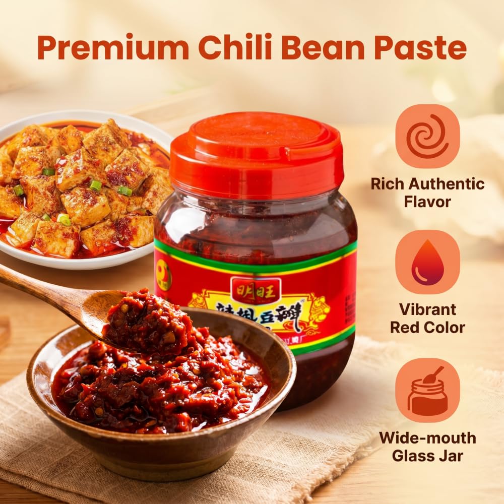Sichuan Pixian Broad Bean Paste 17.6oz, Spicy Fermented Cooking Sauce