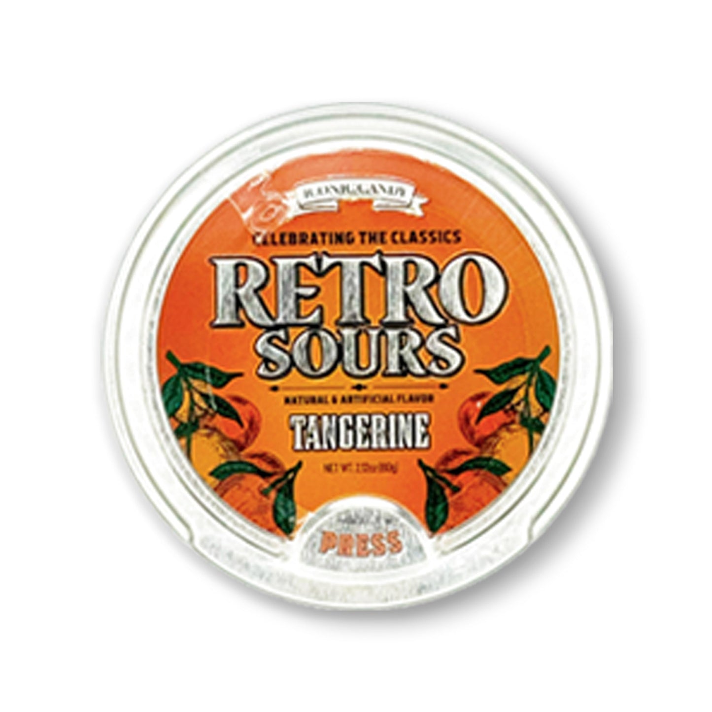 Retro Sours Tangerine Drops (3 Pack) - Nostalgic Hard Citrus Treats in Reusable Tins - Tangy Tangerine Flavor Pieces - Retro Style Pocket Tins