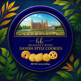 Heavenly Bites Danish Style Butter Cookies in Metal Tin 12 Ounce