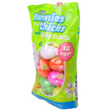 Frankford Pre-filled Bunnies, Chicks, and Patterned Plastic Egg Easter Basket Stuffers with Jelly Bean Candy, 18 Count