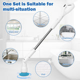 Electric Spin Scrubber Cleaner Brush: 360 Cordless Shower Scrubber Power Bathroom Scrubber with 3 Multi Purpose Replaceable Cleaning Brush Heads & 1