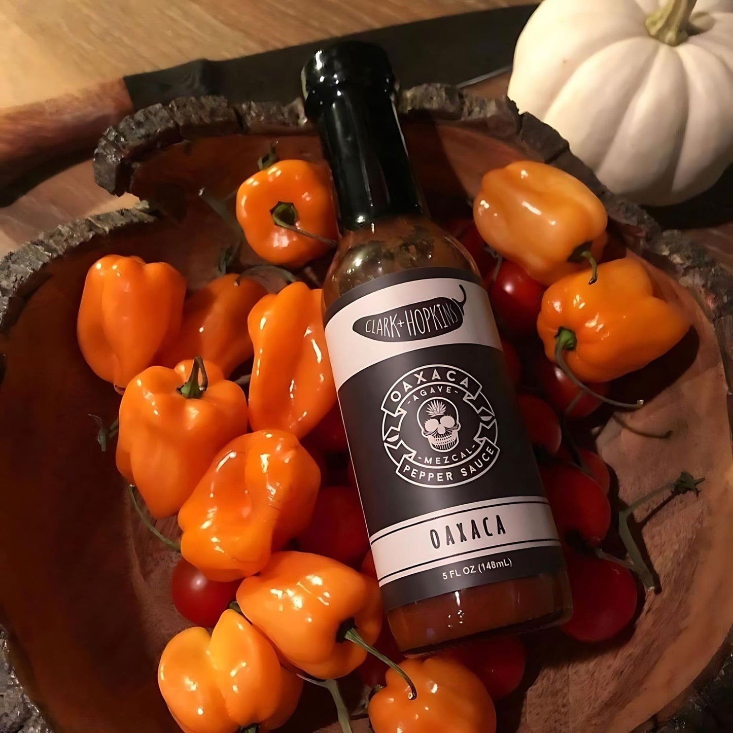 Clark + Hopkins Oaxaca Hot Sauce, Smoky Mezcal Mole Pepper Sauce, Oaxacan Cuisine's Spice and Savory Richness, 7/10 Heat Rating, 5 Ounce (1 Pack)