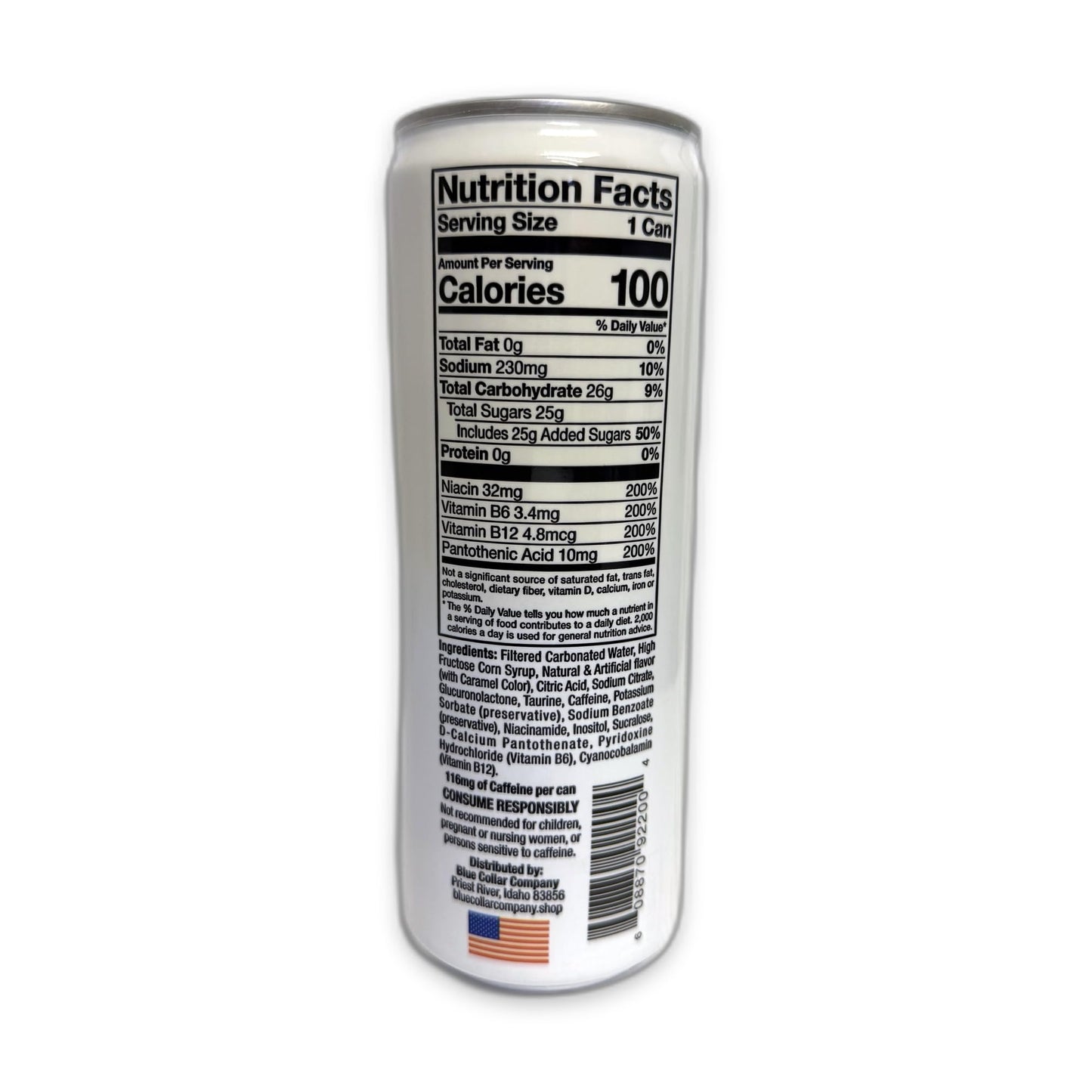 Blue Collar Company Essential Energy Drinks, 12 Fl Oz (Pack of 12) - Original Flavor