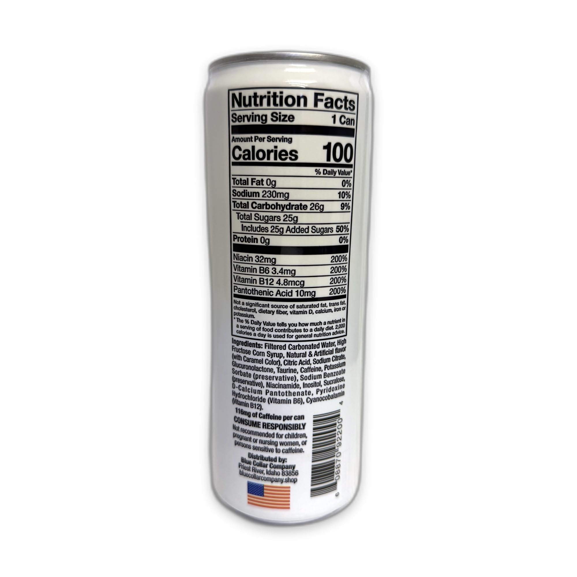 Blue Collar Company Essential Energy Drinks, 12 Fl Oz (Pack of 12) - Original Flavor