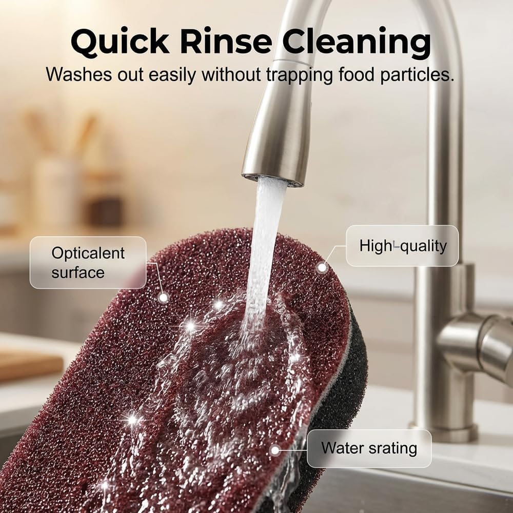 Multi-Functional Eraser,2026 New Cleaning Sponges Eraser,Shower & Tub Scrubber Sponge for Kitchen, Bathroom, Sink, Floor & Home Cleaning. (10 Pcs)