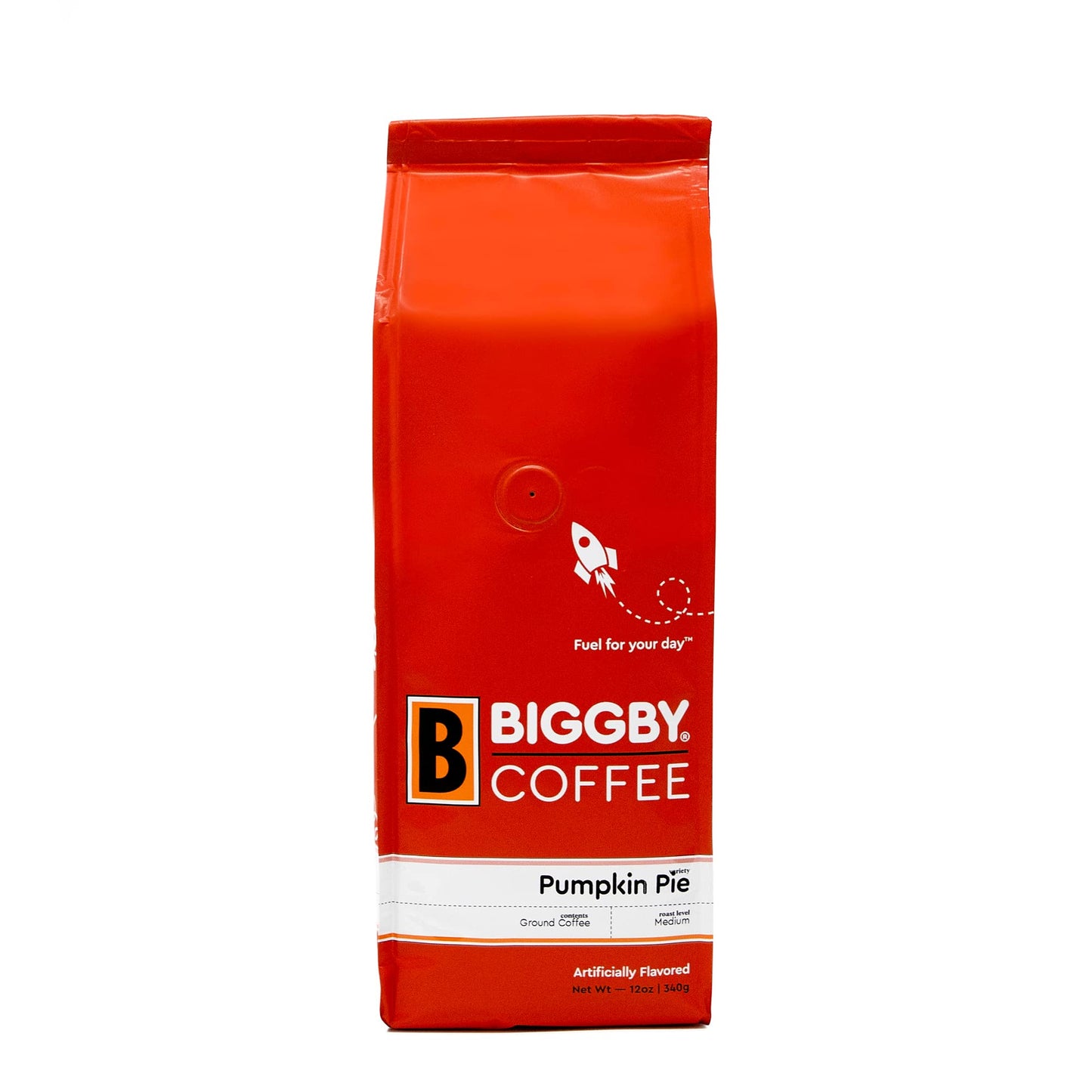 BIGGBY® Pumpkin Pie Flavored Ground Coffee, 12oz Bag, Medium Roast