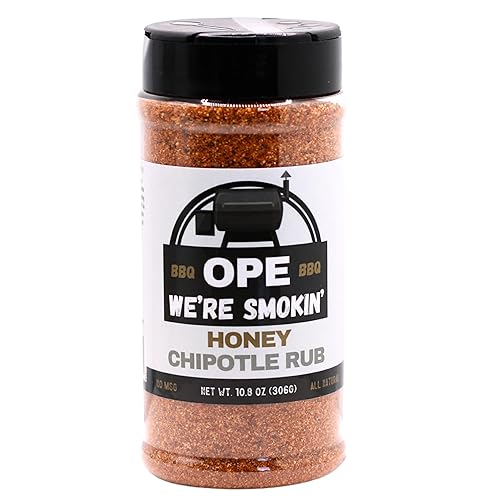 Honey Chipotle BBQ Rub (10.8 oz) - Sweet & Spicy BBQ Seasoning for Chicken, Ribs, Wings & Pork - No MSG, Gluten Free, All Natural - Smoky Grill