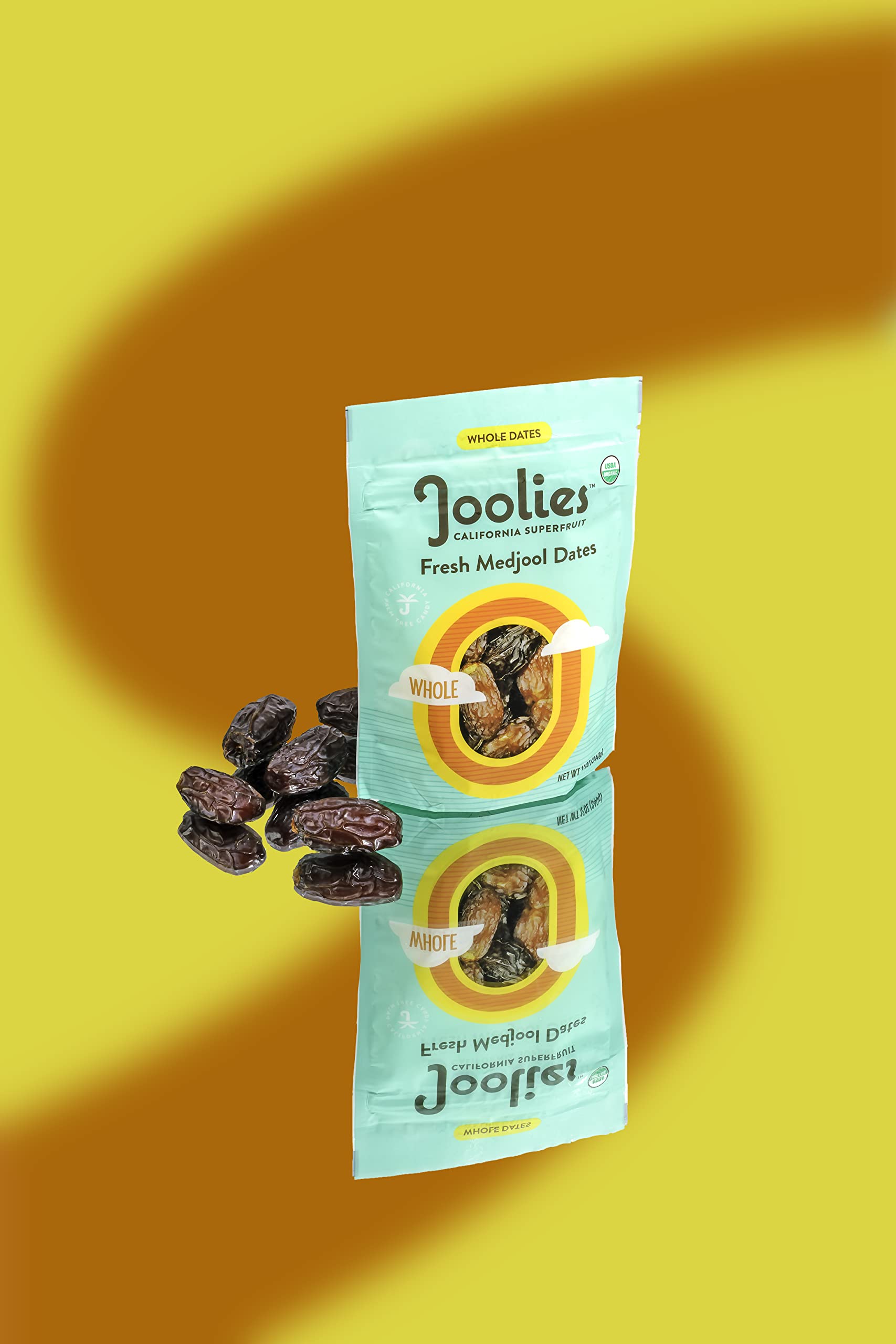 Joolies Organic Whole Medjool Dates | 12 Ounce Pouch | Fresh California Grown Fruit | Vegan, Gluten-Free, Paleo, No Sugar Added | Great Source