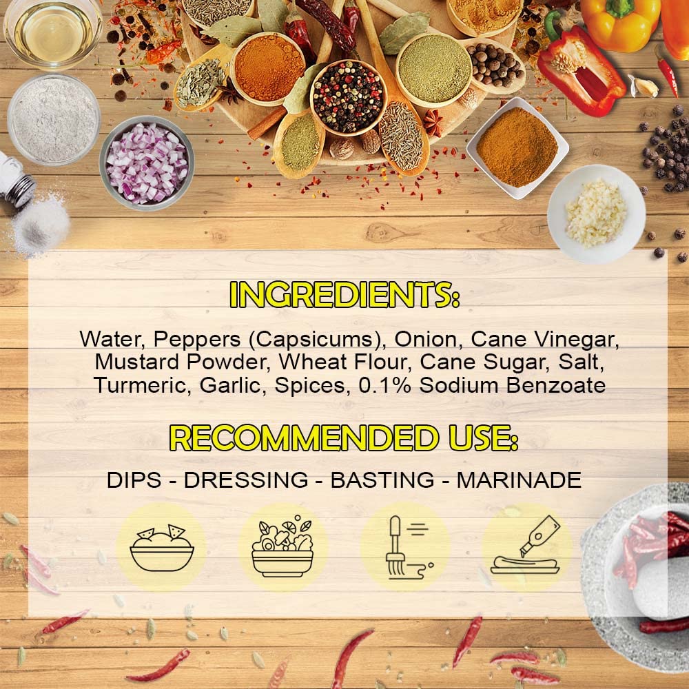 Eaton's West Indian Hot Mustard Sauce - Jamaican Jerk Spicy Mustard Sauce, Meat Rubs, Seasonings, and Glaze for BBQ, Chicken Wings, Smokey Steak